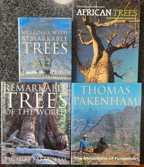 4 TREE BOOKS! MEETINGS WITH REMARKABLE TREES, AFRICAN TREES, REMARKABLE TREES OF THE WORLD,....