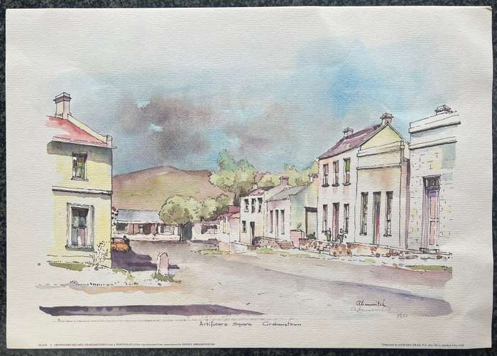 SIGNED, NUMBERED! 1 x COLLECTION OF 4 PRINTS BY LISTED ARTIST SIDNEY ABRAMOWITCH, GRAHAMSTOWN