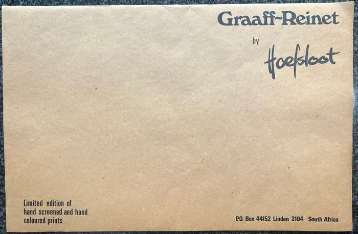 SIGNED, NUMBERED! 1 x COLLECTION OF 4 PRINTS BY ARTIST HOEFSLOOT, GRAAFF-REINET