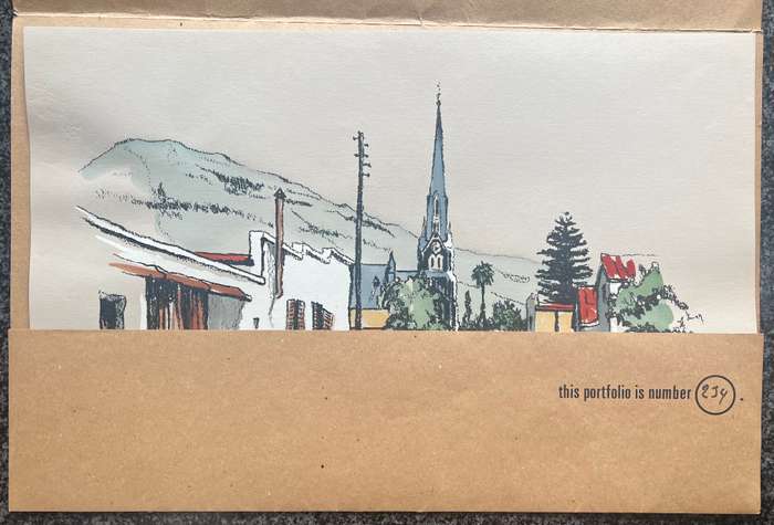 SIGNED, NUMBERED! 1 x COLLECTION OF 4 PRINTS BY ARTIST HOEFSLOOT, GRAAFF-REINET
