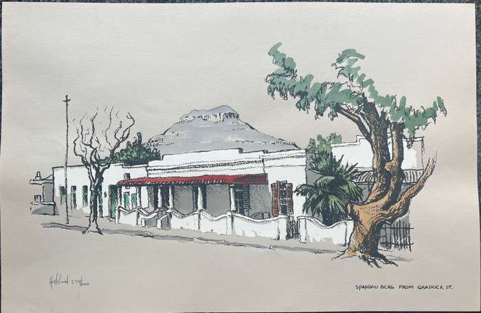SIGNED, NUMBERED! 1 x COLLECTION OF 4 PRINTS BY ARTIST HOEFSLOOT, GRAAFF-REINET