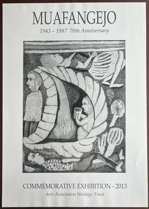 1 x COLLECTION OF 3 EXHIBITION POSTERS "JOHN NDEVASIA MUAFANGEJO"