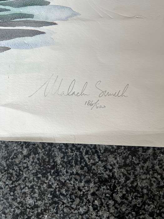 SIGNED, NUMBERED! MALACHI SMITH WATERCOLOUR PRINT