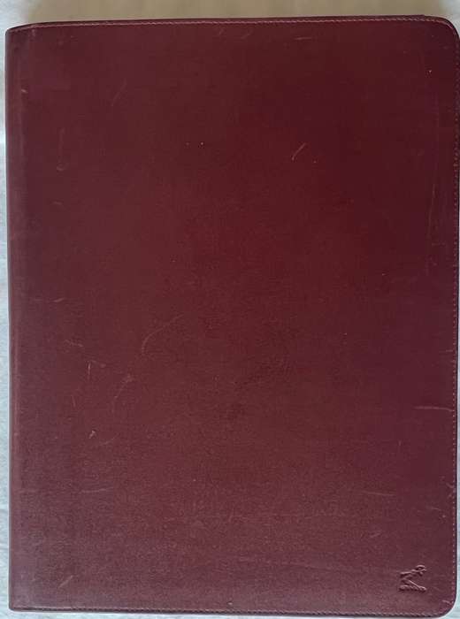 MAROON A4 SIZE LEATHER JAS HENNESSY AND CO COGNAC FRANCE FOLDER