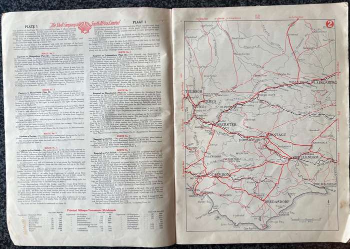 SHELL ROAD MAP OF THE UNION OF SOUTH AFRICA