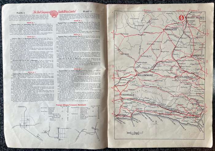 SHELL ROAD MAP OF THE UNION OF SOUTH AFRICA