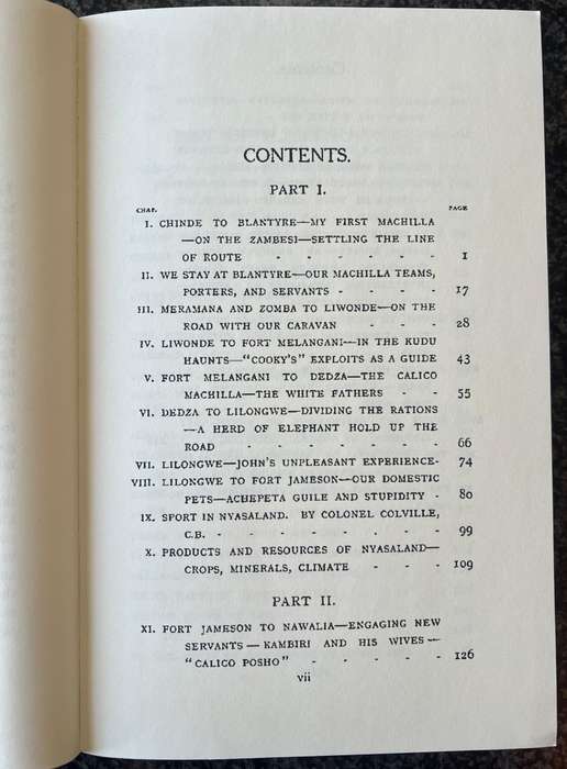 TRAVEL AND SPORT IN NYASALAND, ANGONILAND AND RHODESIA BY ARTHUR COLVILLE