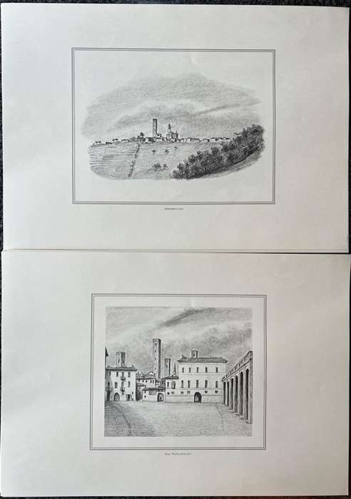 1 x COLLECTION OF 21 PRINTS BY CLEMENTE ROVERE, IL MANDAMENTO ALBA NELLA SUA PROVINCIA