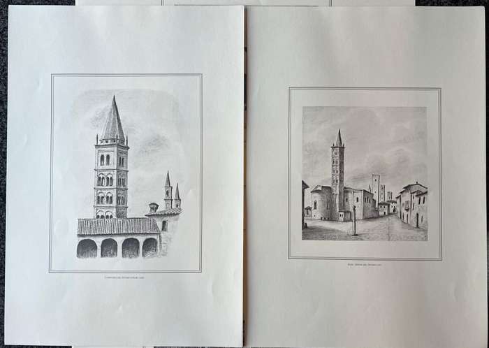1 x COLLECTION OF 21 PRINTS BY CLEMENTE ROVERE, IL MANDAMENTO ALBA NELLA SUA PROVINCIA