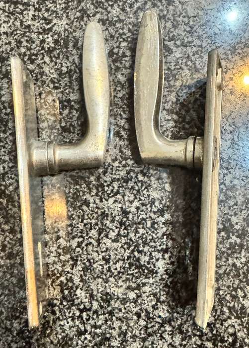 SET OF MATCHING ART DECO DOOR HANDLES - ARCHITECTURAL SALVAGE
