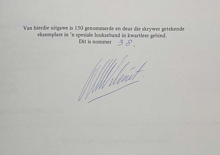 PIERNEEF `LINOSNEE` FEG NILANT,  DELUXE FIRST EDITION SIGNED AND NUMBERED OUT OF 150!