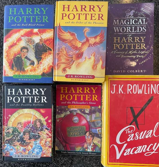 6 HARRY POTTER BOOKS! THE PHILOSOPHER'S STONE, THE ORDER OF THE PHOENIX, THE HALF-BLOOD PRINCE,...