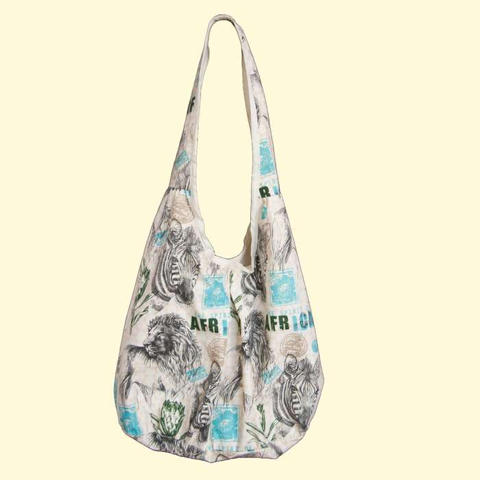 Big African Animal prints handbag. Handmade South African. Boho bag /  Diaper bag / Shoulder