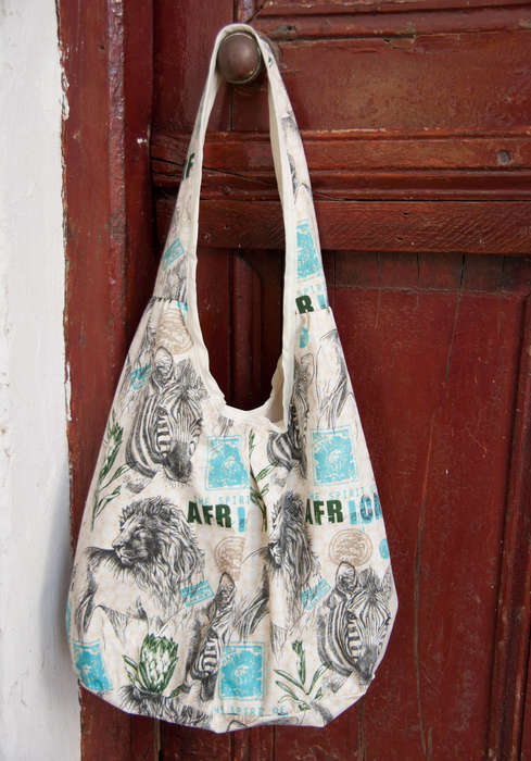 Big African Animal prints handbag. Handmade South African. Boho bag /  Diaper bag / Shoulder