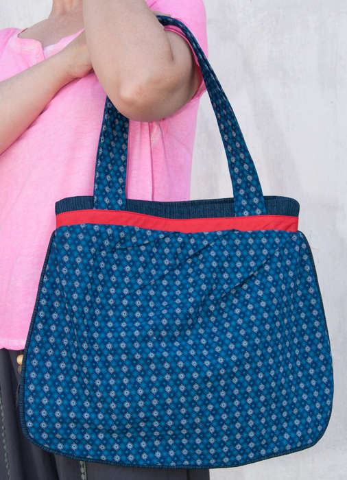 Combo Blue and red South African Shweshwe and denim Bag & Wallet. Boho bag / Hobo bag /Messenger