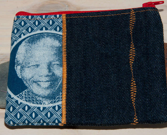 Indigo Shweshwe Mandela Wallet. South African. Hand made and unique. Madiba.