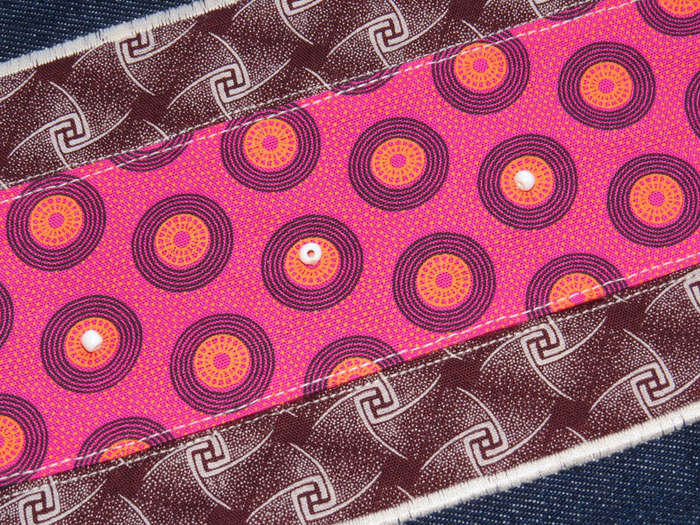 Combo - Denim Shweshwe Sling bag & Wallet Combo. Truly South African. Hand made and unique.