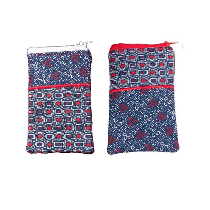 Combo Red Shweshwe Wallets . South African. Hand made and unique.