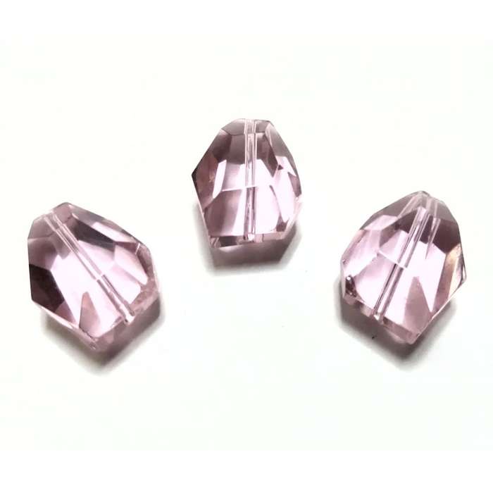 Beads / Glass Beads -20x15mm shapes- rose'- 3pcs  / Beads for crafting