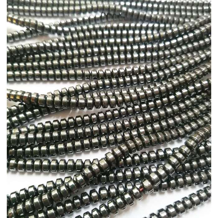 Beads - Hematite Beads - 20single pcs  - 4.5x3mm round flat / Beads for crafting