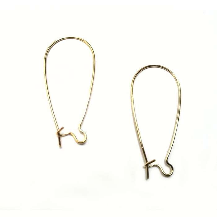 Findings - Real 14ct gold plated -Big Earring Hooks 30-35mm - 6pcs- Findings for crafting