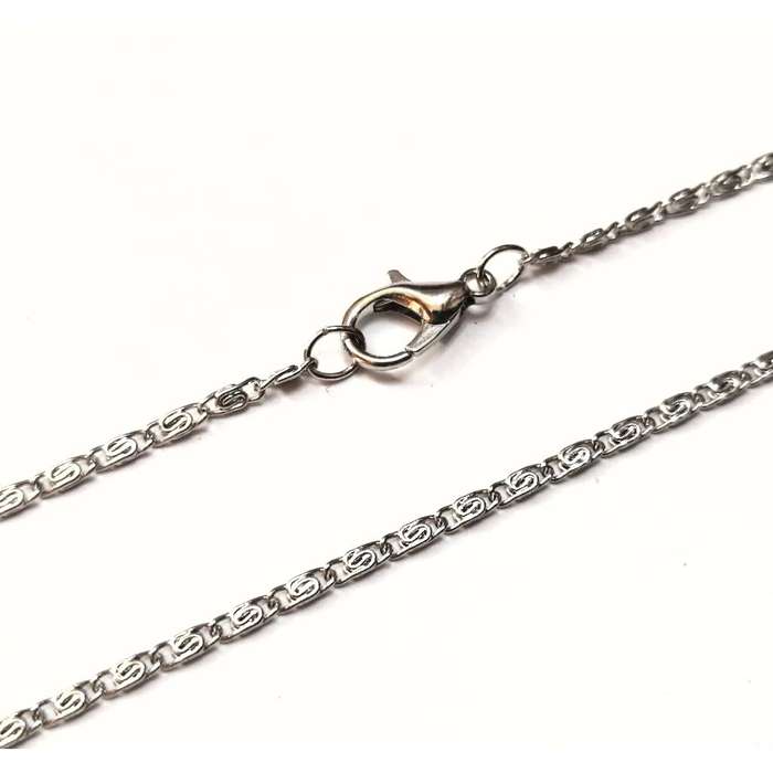 Chain  / Chain with clasp / Silver color / 1.8mm / size 46cm / Chains for crafting