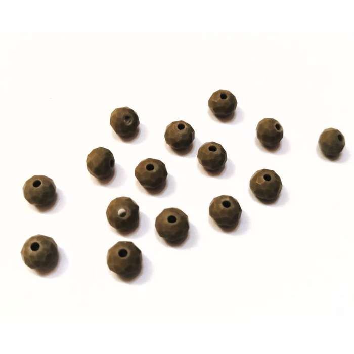 Beads / Crystal Beads - 6mm -olive green- 15pcs / Beads for crafting