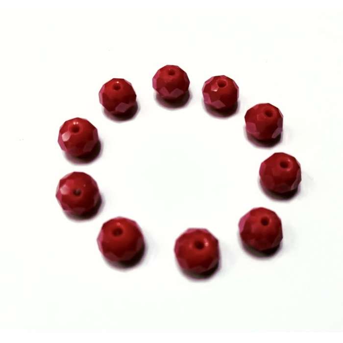 Beads / Crystal Beads - 8mm -strawberry red - 10pcs / Beads for crafting