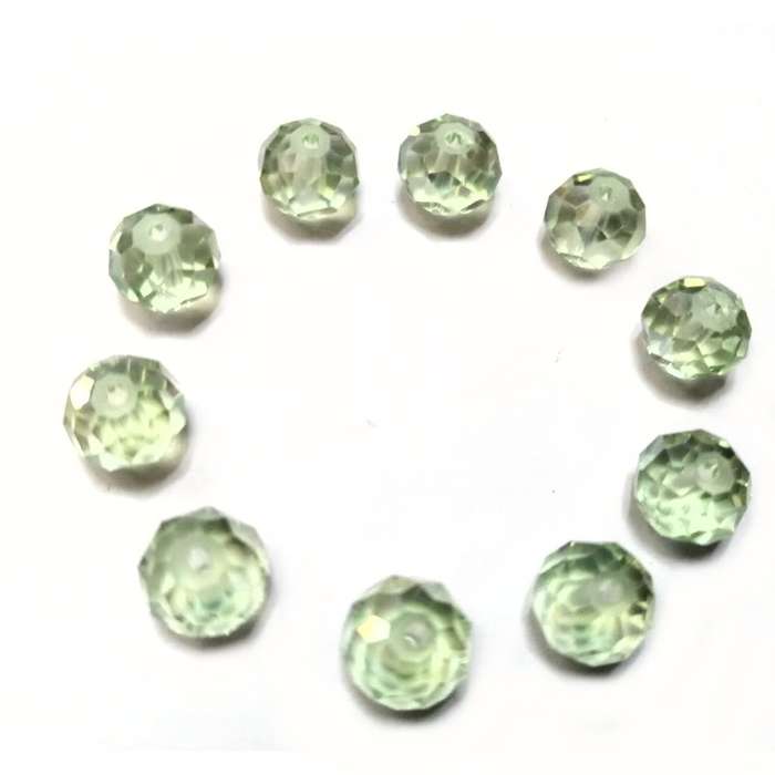 Beads / Crystal Beads shiny light green - 10pcs  - 10mm  / Beads for crafting