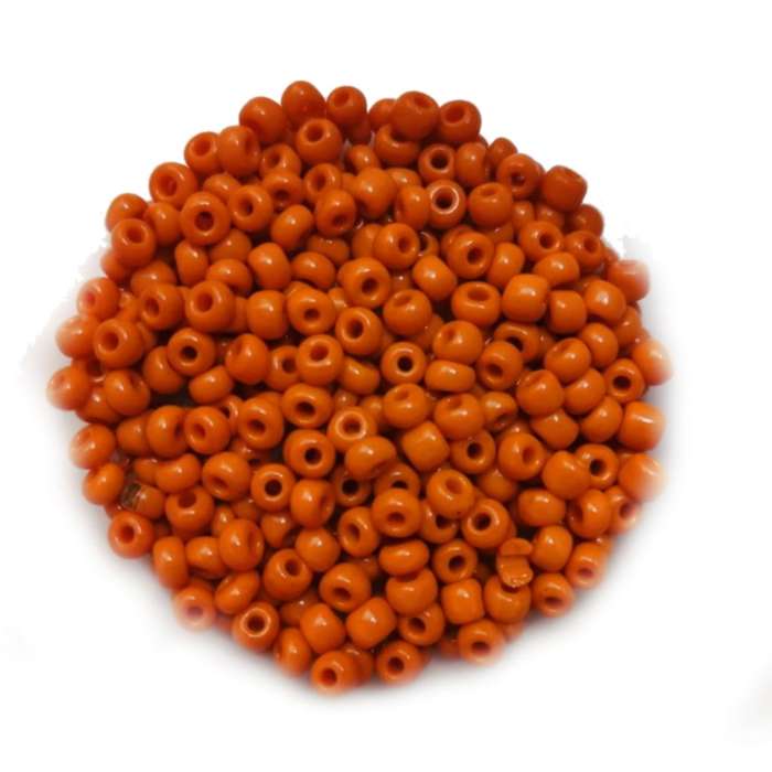 Beads / Glass  Seed Beads +/-1100pcs -4mm Size 6- orange-100g / Beads for crafting