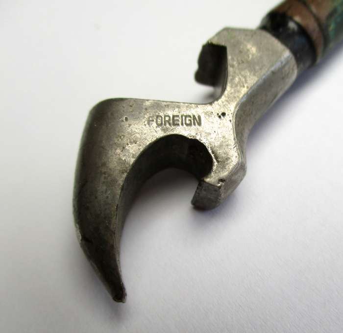 Vintage Bottle Opener - Golf Club - Steel & brass - marked - Foreign