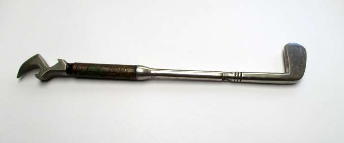 Vintage Bottle Opener - Golf Club - Steel & brass - marked - Foreign