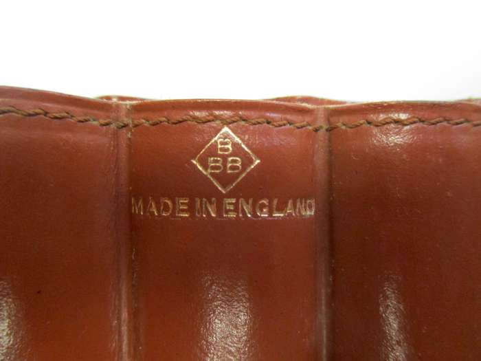 Vintage Leather Cigar Wallet / Case / Pouch - Four Finger "BBB"