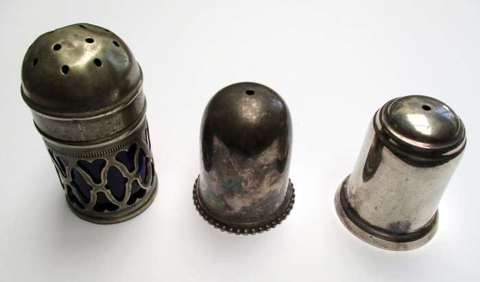 Antique / vintage lot - salt shakers - EPNS