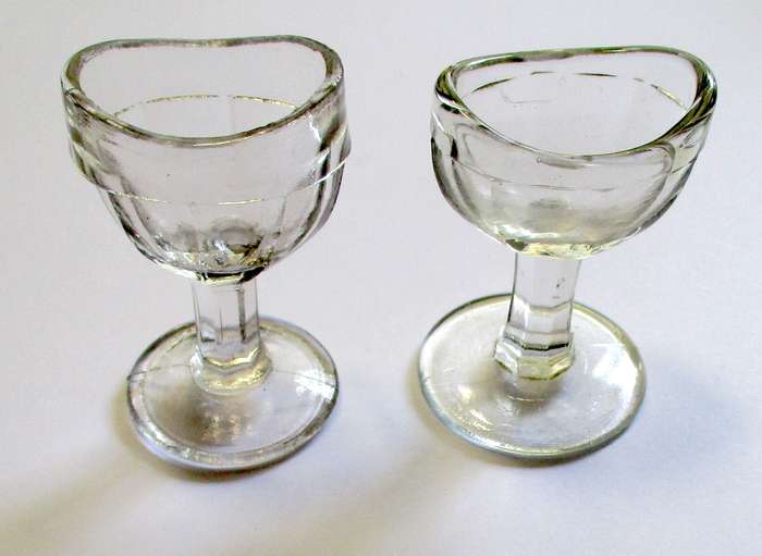 Vintage Eye Bath Pair - Glass