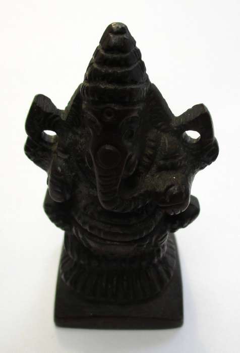 Vintage Ganesha Bronze Statue - shrine figure