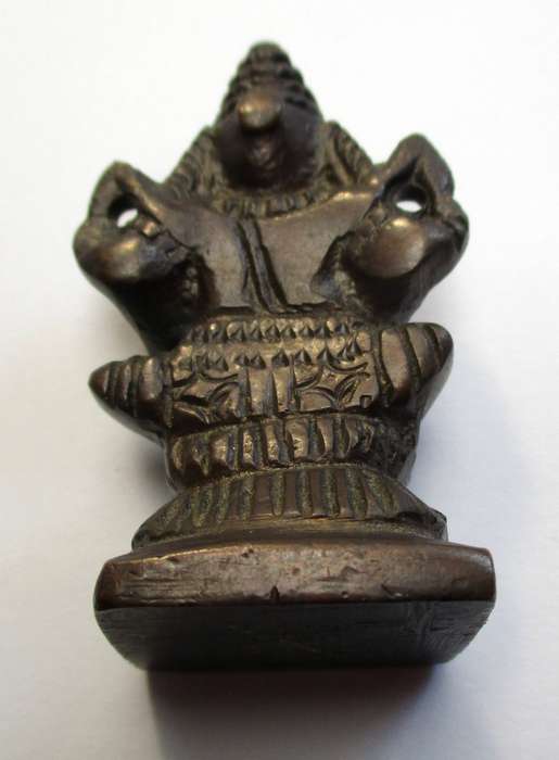 Vintage Ganesha Bronze Statue - shrine figure