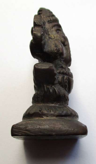 Vintage Ganesha Bronze Statue - shrine figure