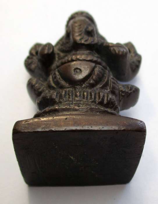 Vintage Ganesha Bronze Statue - shrine figure