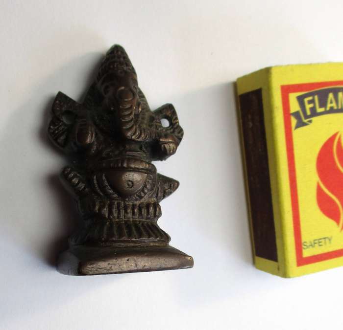 Vintage Ganesha Bronze Statue - shrine figure