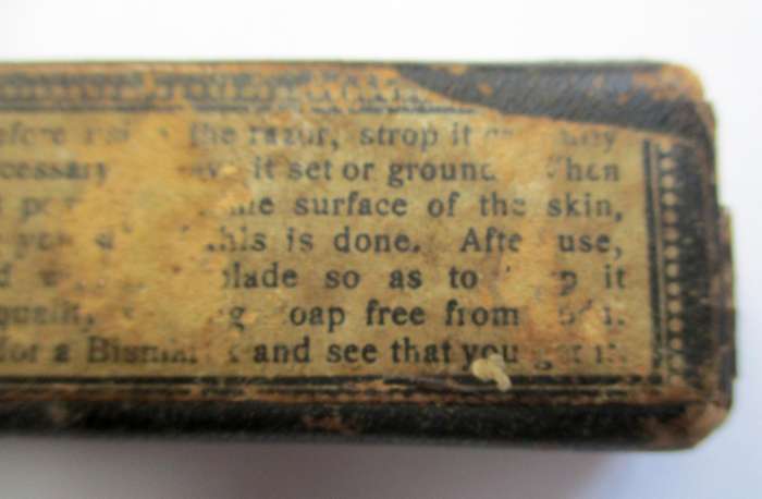 Antique / vintage - Empty Cut Throat Razor Box - Bismarck
