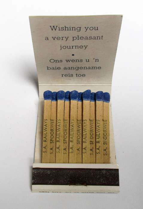 Vintage Blue Train Matchbook - SA Railways matches - unused