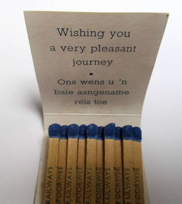 Vintage Blue Train Matchbook - SA Railways matches - unused