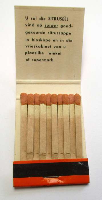 Vintage Matchbook - South African - Lemoensap
