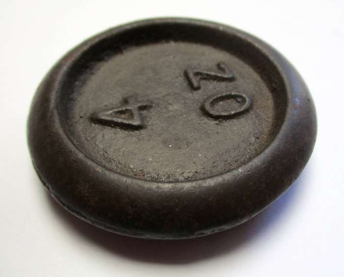 Antique / Vintage 4 Ounce  / 4Oz steel scale weight