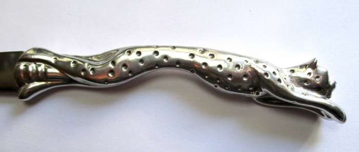 Diana Carmichael Cheetah Letter opener in original box - good condition.