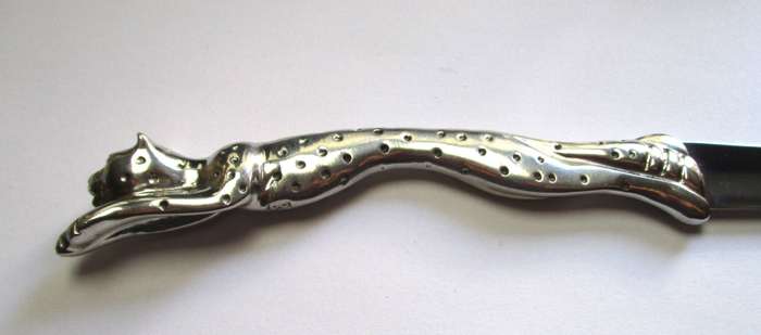 Diana Carmichael Cheetah Letter opener in original box - good condition.