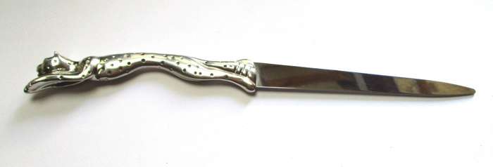 Diana Carmichael Cheetah Letter opener in original box - good condition.