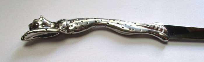 Diana Carmichael Cheetah Letter opener in original box - good condition.