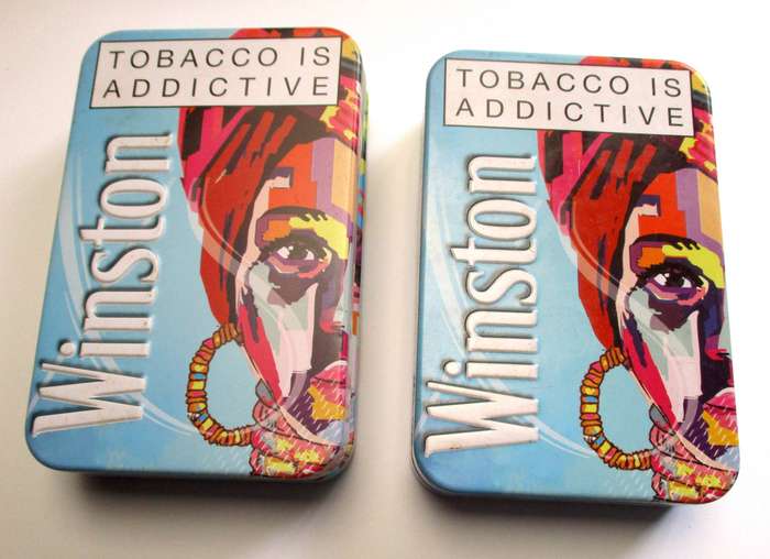 Winston Cigarette Tin x 2